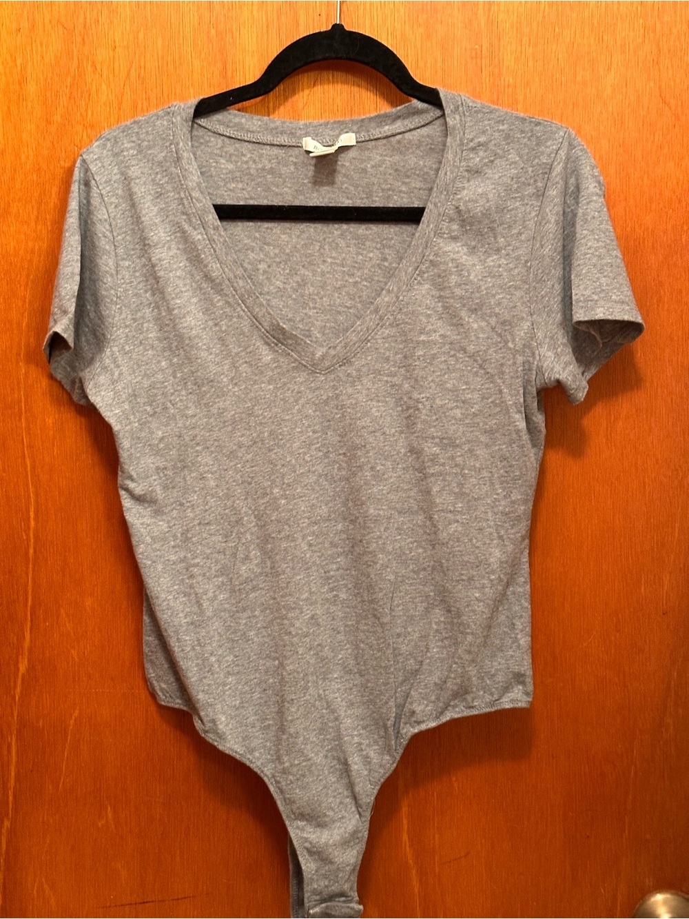Bozzolo Heather Gray V-Neck Bodysuit